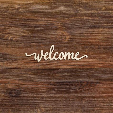 10pcs Welcome Wood Sign Welcome Wooden Cutout Cut Out Farmhouse Farm
