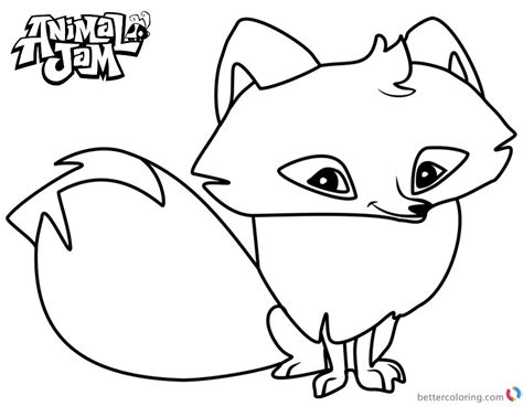 Animal Jam Coloring Pages Arctic Fox Free Printable