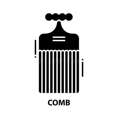 Comb Icon Black Vector Sign With Editable Strokes Concept