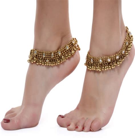 Buy Dipali Gold Plated Gold Alloy Anklets For Women Online ₹479 From
