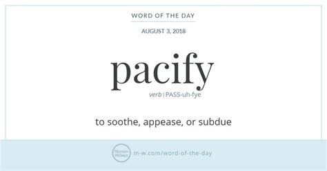 Word Of The Day Pacify Uncommon Words Greek Words And Meanings