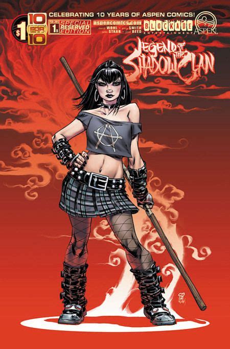 a truer goth girl comic character in legend of the shadow clan also from aspen aspen comics