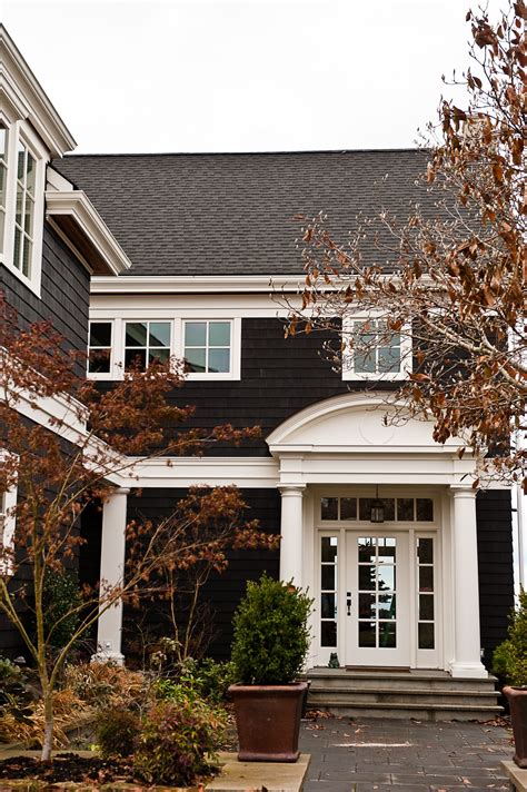 Seattle Exterior Paint Job | Shingle house exterior, House exterior, Dark house exterior