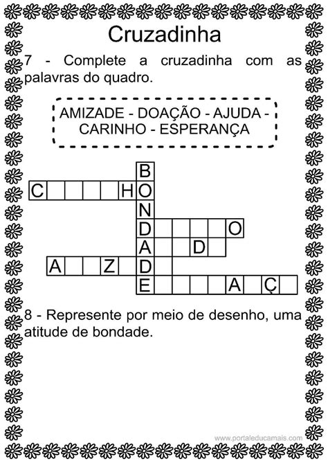 80 Atividades Com Cruzadinhas Português Para Imprimir Educação F0c