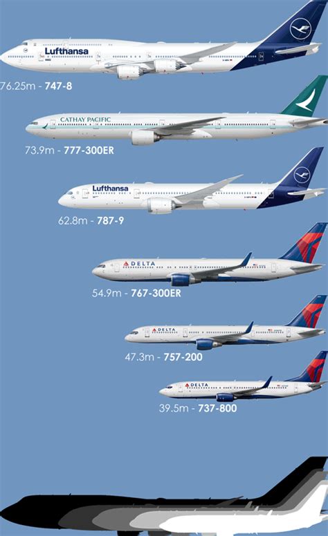 Size Comparison Of Different Boeing Aircraft Now With 777 Raviation