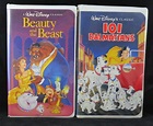 Beauty and the Beast (VHS 1992) & 101 Dalmatians(VHS 1992) Black ...