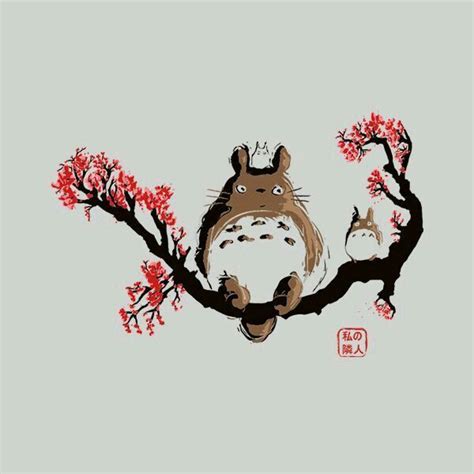 Totoro Ghibli Tattoo Totoro Art Japanese Ink Painting