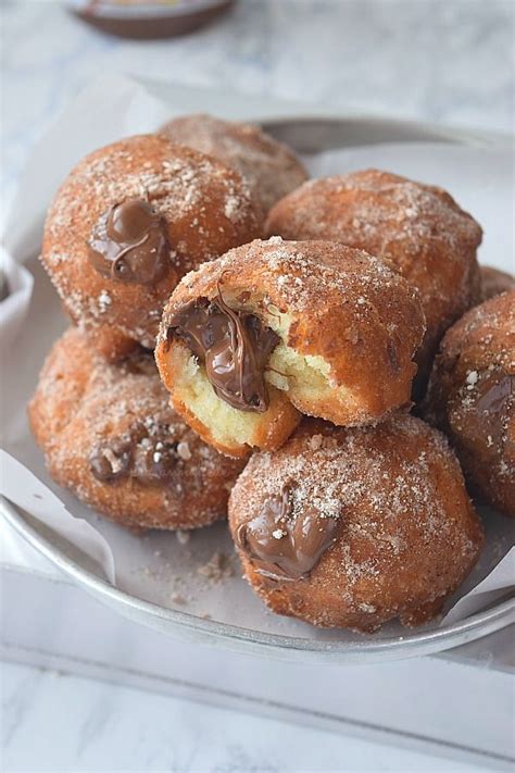 Nutella Cinnamon Sugar Donuts Recipe Donut Recipes Breakfast Dessert