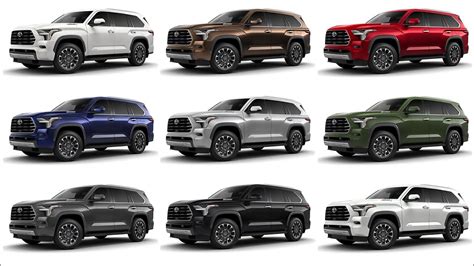 All New 2023 Toyota Sequoia Colors And Trims Youtube