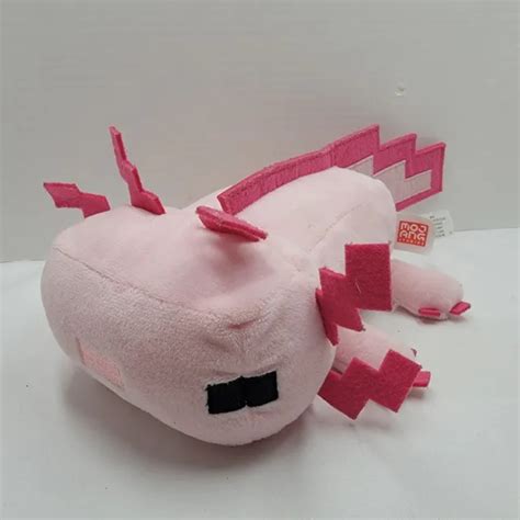 Minecraft Axolotl Plush Mojang Mattel 9” Stuffed Animal Caves And
