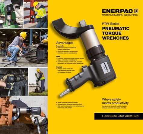Enerpac Ptw Series Pneumatic Torque Wrenches Commercial Brochure By Hi