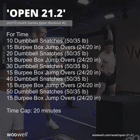 open 21 2 workout functional fitness wod wodwell in 2021 crossfit open workouts crossfit