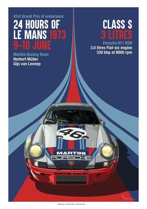 Heures Du Mans Motorsport Art Auto Racing Posters Porsche