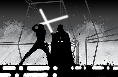 Luke Vs Vader Digital Art By Nathan Shegrud Fine Art America