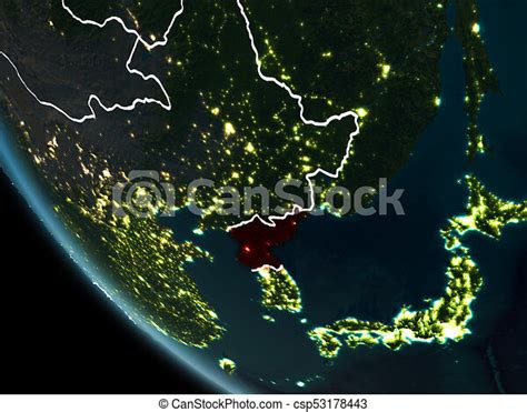 Satellite View Of North Korea At Night Satellite View Of North Korea