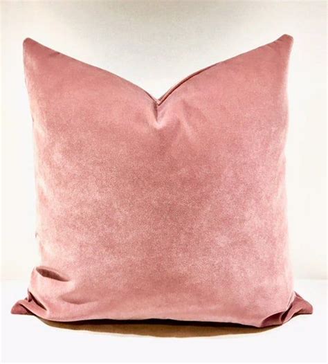 Taking inspiration from snuggly homemade quits, our exclusive throw pillow is crafted with a collage of red, orange. Luxury Dusty Rose Velvet Throw Pillows Velvet Pillow Cover ...