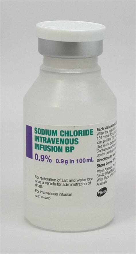 Sodium Chloride 09 For Injection 100ml Bottle Online Medical
