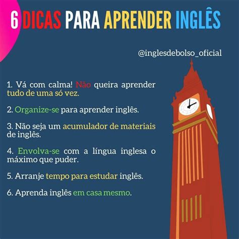 Pin Em Dicas Inglês