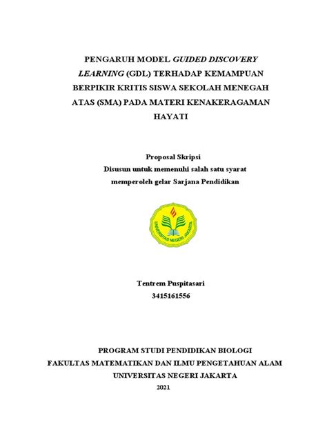 Proposal Skripsi Pendidikan Biologi Pdf