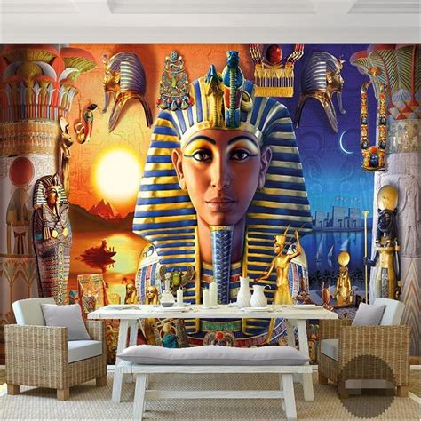 Beibehang Wall Paper 3d Mural Decor Backdrop Modern Egyptian Culture Ancient Civilization Art