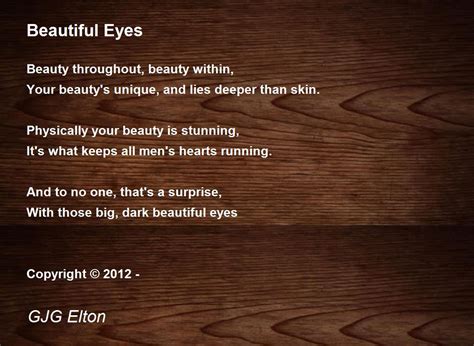 The Most Beautiful Eyes Poem