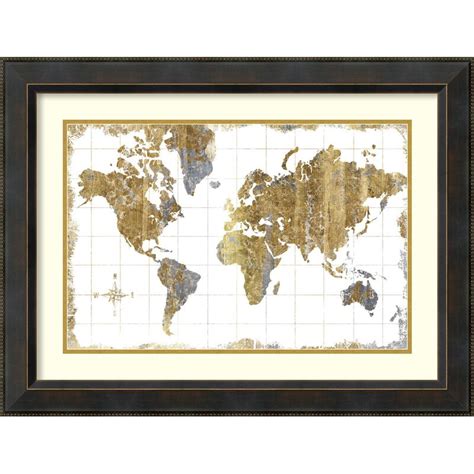 Gilded Map By Michael Mullan Framed Painting Print Wayfair