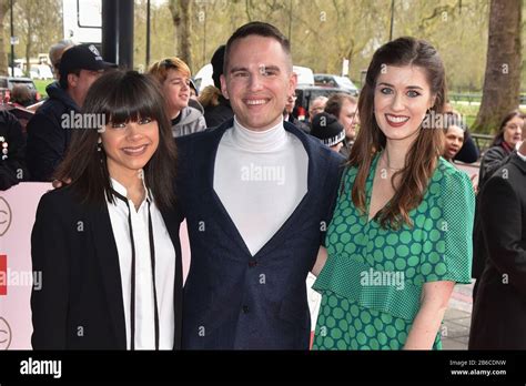 steph blackwell david atherton and alice fevronia attend the tric awards 2020 at the grosvenor