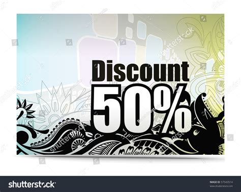 Discount Card Templates Vector Illustration Stock Vector Royalty Free