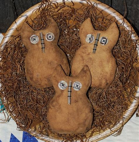 Primitive Hoot Owl Bowl Fillers Ornies Tucks Primitive Halloween