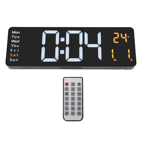 Led Digital Clock Large Screen Wall Mounted Clock With Remote Control