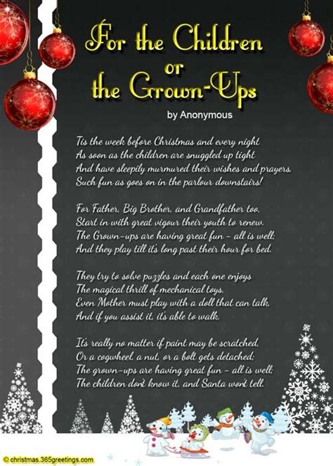 Christmas Poems For Kids Christmas Celebration All About Christmas