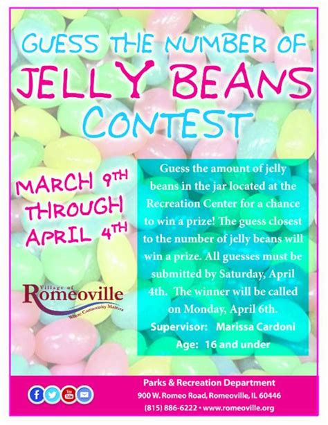 Jelly Bean Contest Romeoville 365 Check It Out
