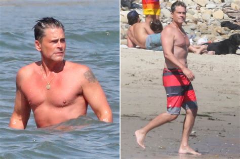 Rob Lowe Shows Off Buff Beach Body In Shirtless Pics
