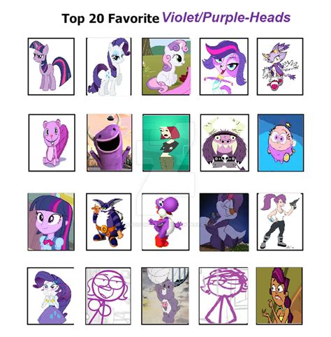 My Top 10 Purple Haired Characters By Cartoonstar99 On Deviantart