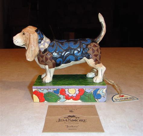 Rare Jim Shore Heartwood Creek Basset Hound Dog Figurine Jethro 45