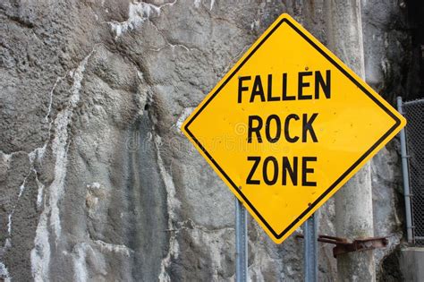 Falling Rock Sign Stock Image Image Of Indicating Rocks 111670673