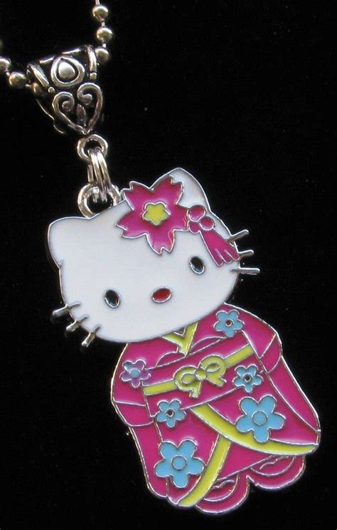 Hello Kitty Pink Kimono Charm Pandora Style Ball Chain Necklace Pandora Charms Hello Kitty