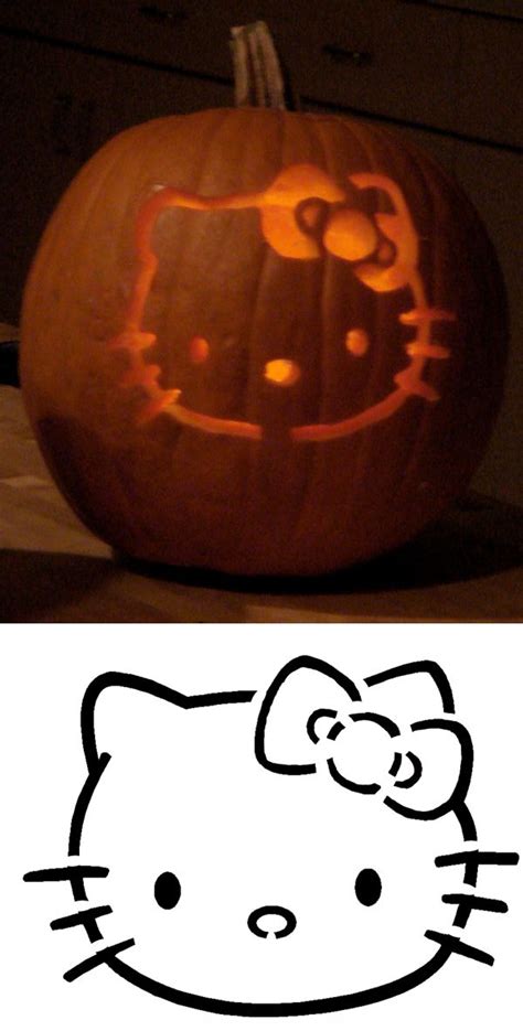 Pumpkin Templates And Stencils Gadgether Hello Kitty Pumpkin