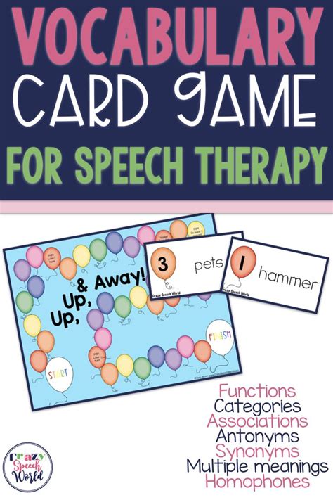 Vocabulary Card Game Vocabulary Cards Vocabulary Speech Games
