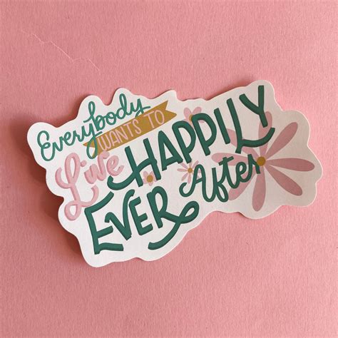 Enchanted Happily Ever After Vinyl Sticker 10cm Etsy