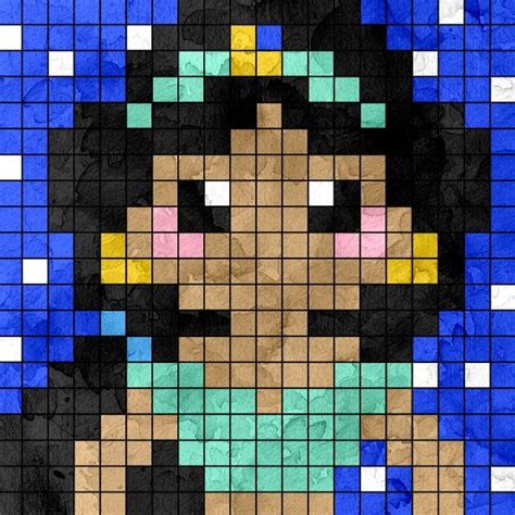 Pixel Art Of Princess Jasmine Pixel Art Art Mario Characters