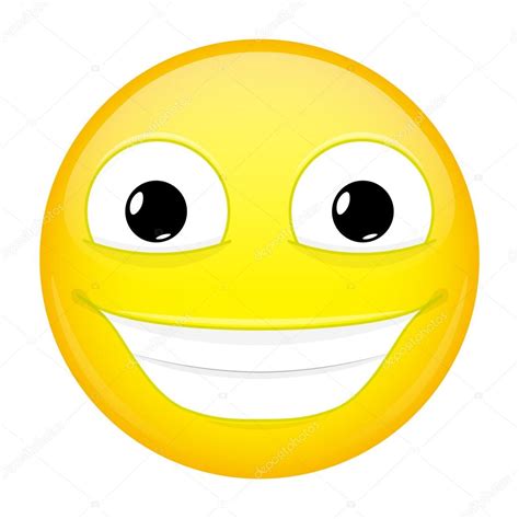 Large Sourire Emoji Bonne émotion Émoticône Heureux Icône De Sourire