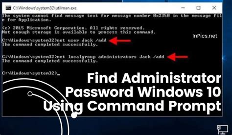 How To Find Administrator Password Windows 10 Using Command Prompt A