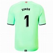 Hombre Camiseta Unai Simon #1 Verde Claro 2ª Equipación 2021/22 La Camisa