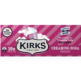 Kirks Creaming Soda Cans Ml X Pack Woolworths