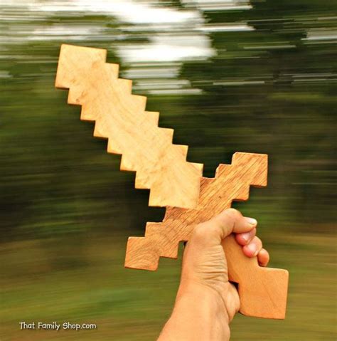 Minecraft Sword Wooden Toy Sword Computervideo Game Replica Etsy
