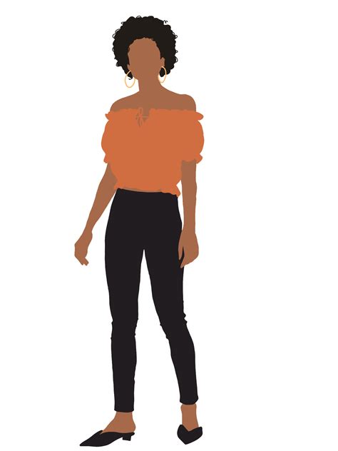 People Flat Illustration on Behance | Desenho de mulher negra ...