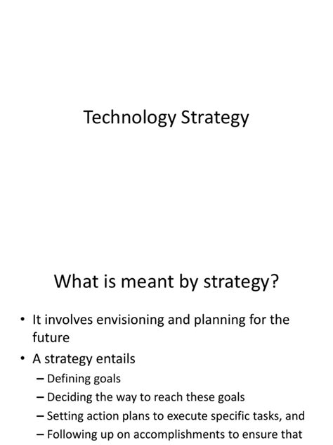 Technology Strategy Pdf Venture Capital Corporate Finance