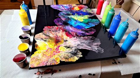 Oh Wow Es Ist Ein Feuerwerk Acrylic Pouring Fluid Art Tutorial