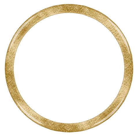 Marco Dorado Con Brillo Circular Simple Png Circulo Oro Dorado Png